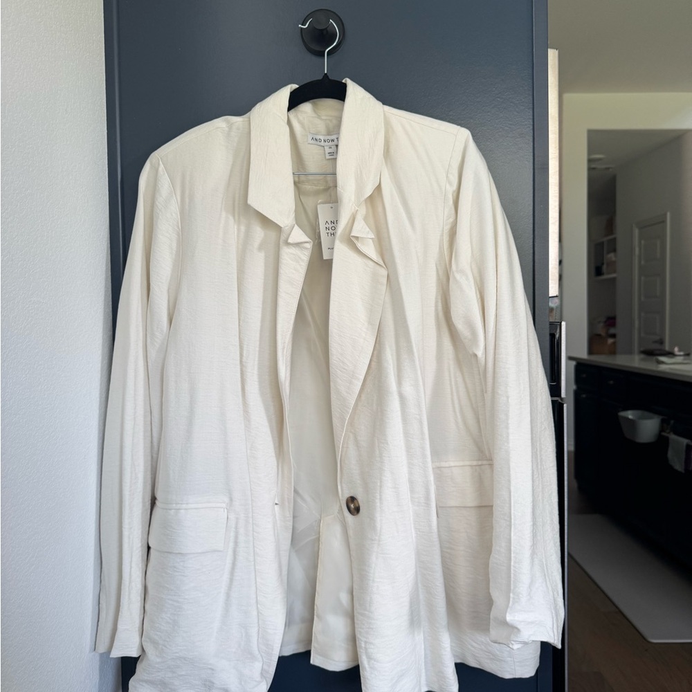 And Now This Women's Cream Blazer